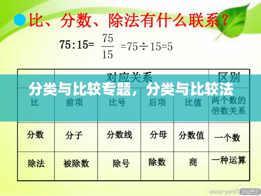 分类与比较专题,分类与比较法